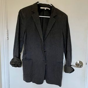 HACHE Charcoal Linen/Cotton Blazer, sz 42